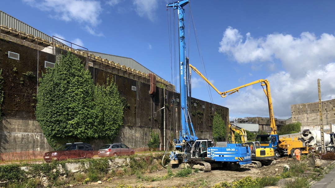 Chantier de construction des box de pêcheurs Lorient Keroman