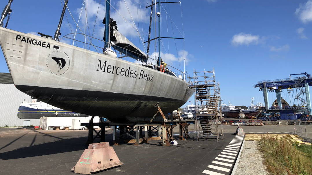 Pangaea le voilier d'exploration de Mike Horn à Lorient Keroman