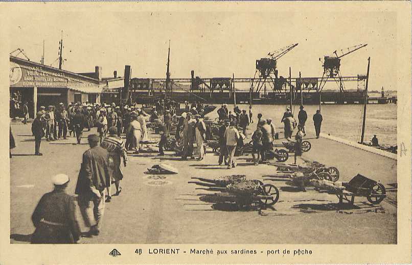 Marché aux sardines Port de peche de Lorient